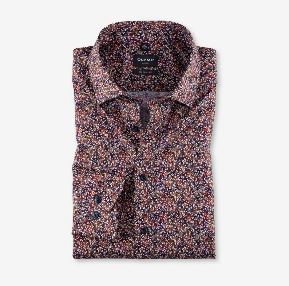 luxor miesten kauluspaita,modern fit Punainen Kuosi>Olymp Online