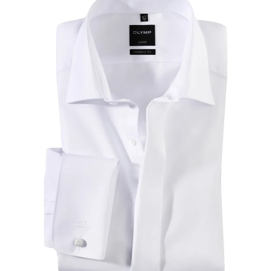 Miesten Juhlava Kauluspaita, WHITE DC MODERN FIT>Olymp Best