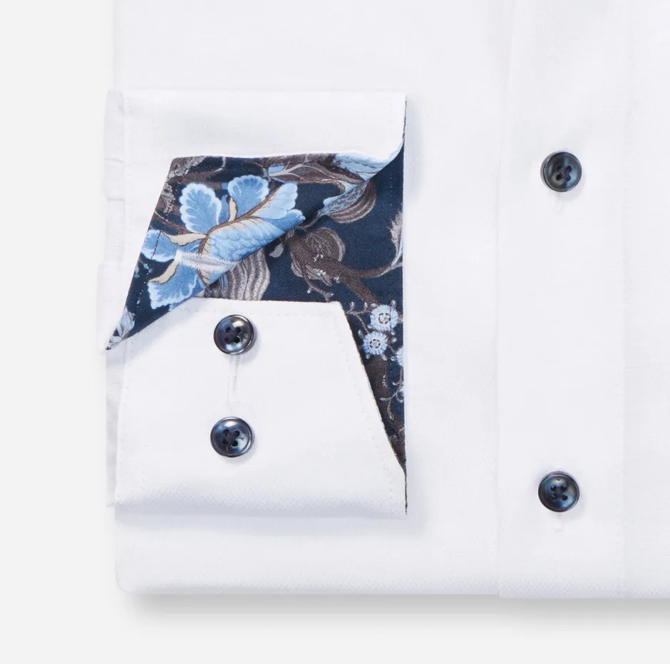 miesten kauluspaita, 042 LUXOR MODERN FIT CONTRAST WOVEN>Olymp Clearance