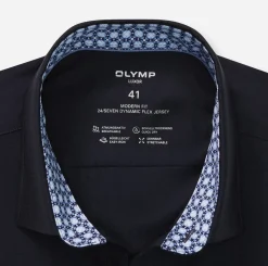 miesten kauluspaita, 095 24/7 - LUXOR MODERN FIT JERSEY>Olymp New