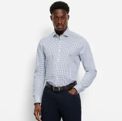 miesten kauluspaita, 051 LEVEL 5 BODY FIT STRETCH MICROPRINT>Olymp Hot