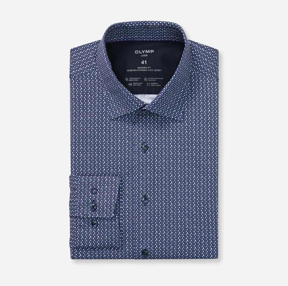 miesten kauluspaita 042 LUXOR MODERN FIT JERSEY,>Olymp Clearance