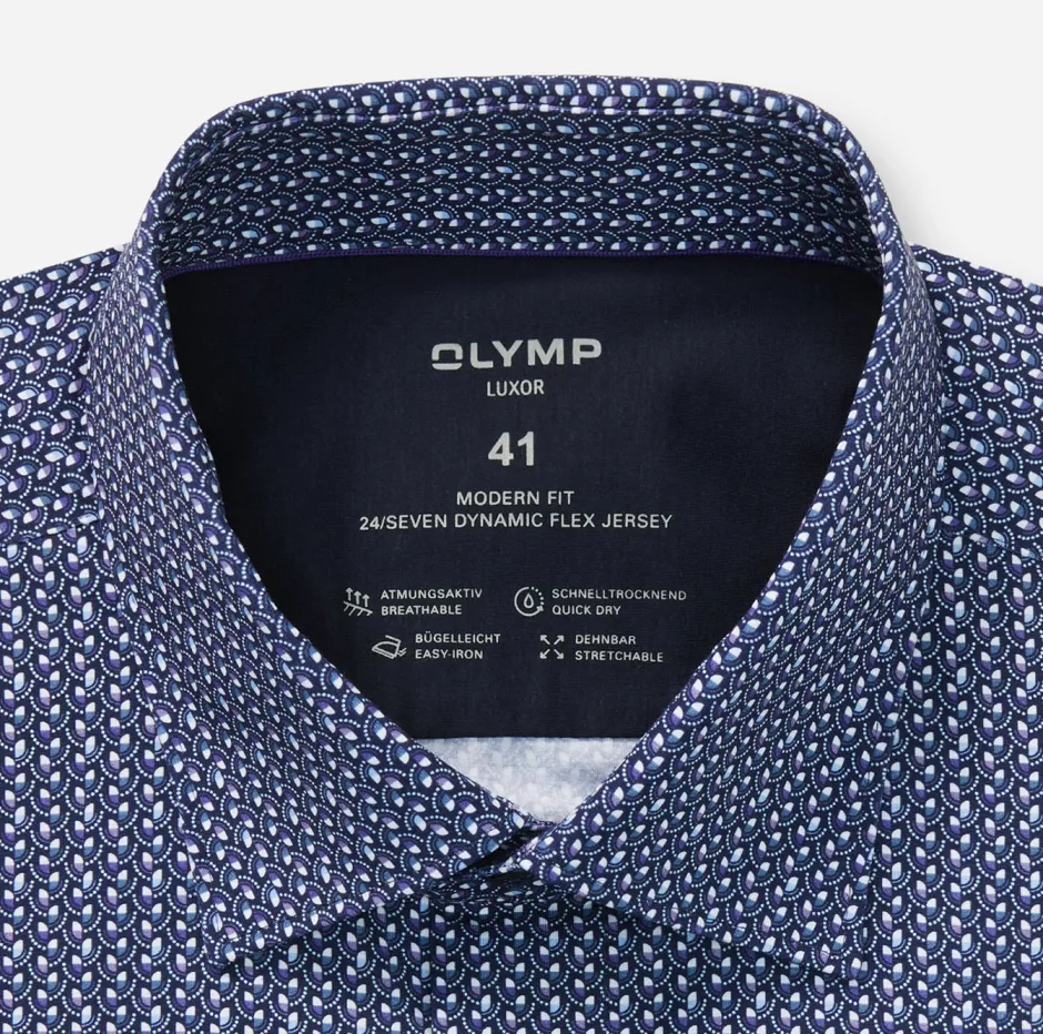 miesten kauluspaita 042 LUXOR MODERN FIT JERSEY,>Olymp Clearance