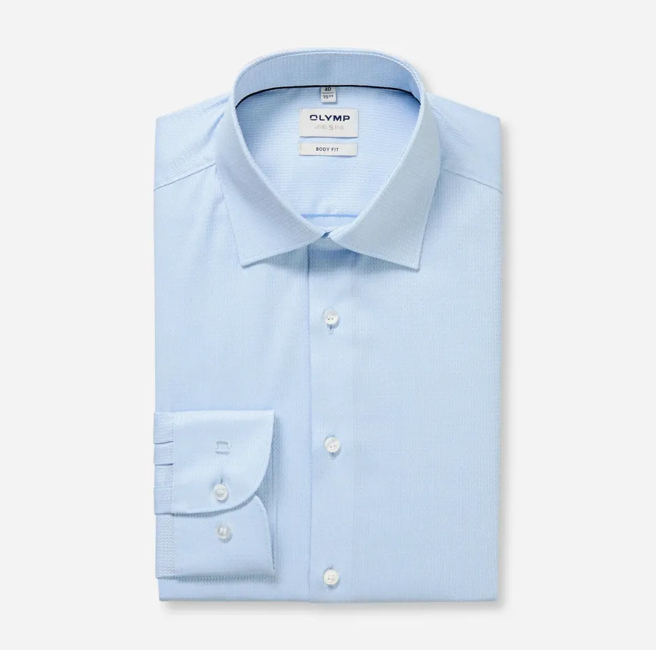 miesten kauluspaita Level 5 Body Fit Stretch Easy Iron,>Olymp Best