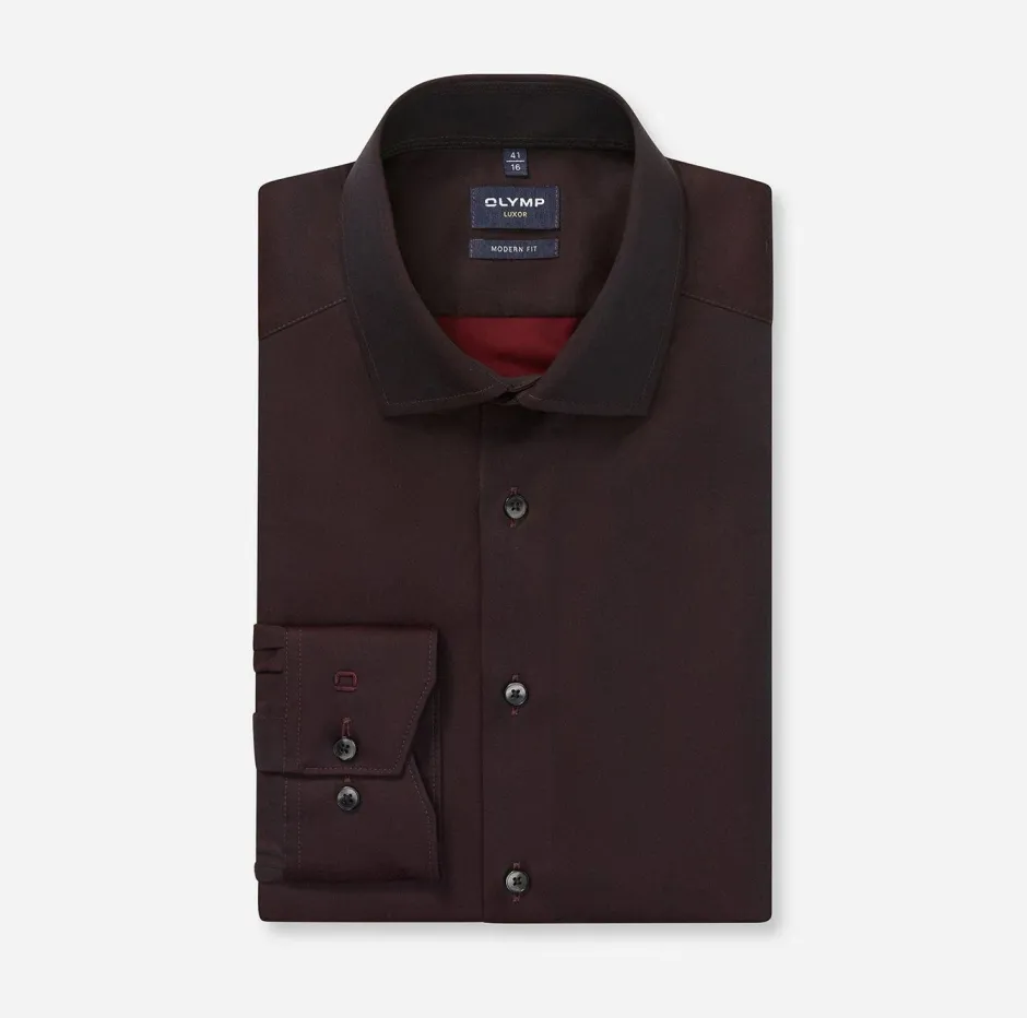 miesten kauluspaita 042 LUXOR MODERN FIT SATIN,>Olymp Best