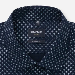 miesten kauluspaita, 042 LUXOR MODERN FIT MICROPRINT>Olymp Discount