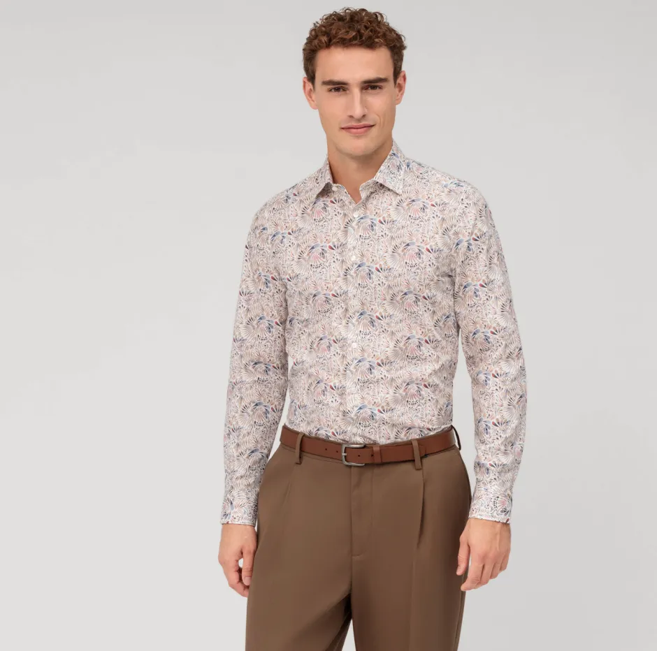 Miesten Kauluspaita, 2000-54-22 SEASONAL Punainen Kuosi>Olymp New