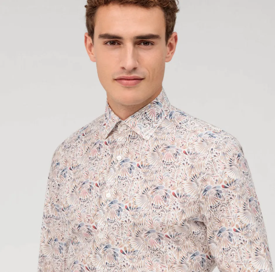 Miesten Kauluspaita, 2000-54-22 SEASONAL Punainen Kuosi>Olymp New