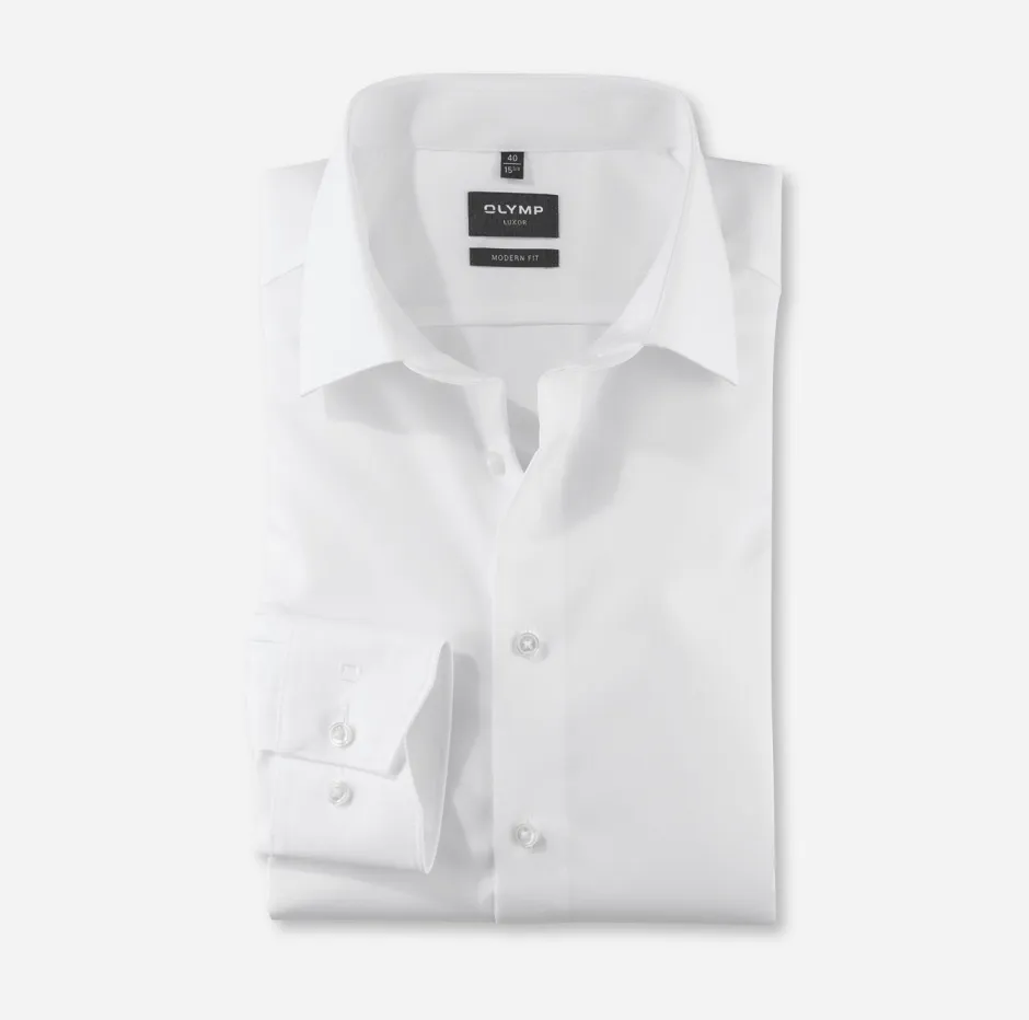 miesten kauluspaita, LUXOR MODERN FIT WHITE>Olymp Online