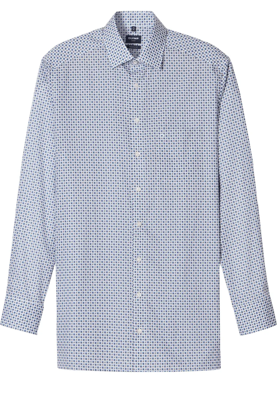 miesten kauluspaita, 042 LUXOR MODERN FIT MICRO PRINT>Olymp Online