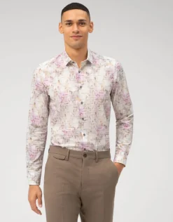 Miesten Kauluspaita, 2048-54-30 SEASONAL AD Punainen Kuosi>Olymp Discount