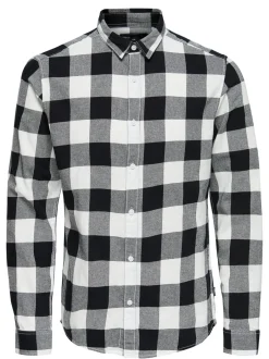 Only & Sons Ruudullinen Kauluspaita Valkoinen Ruutu><noscript><img width=