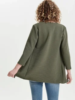 Trikooneuletakki, Leco 7/8 Armeijanvihreä>Only Discount