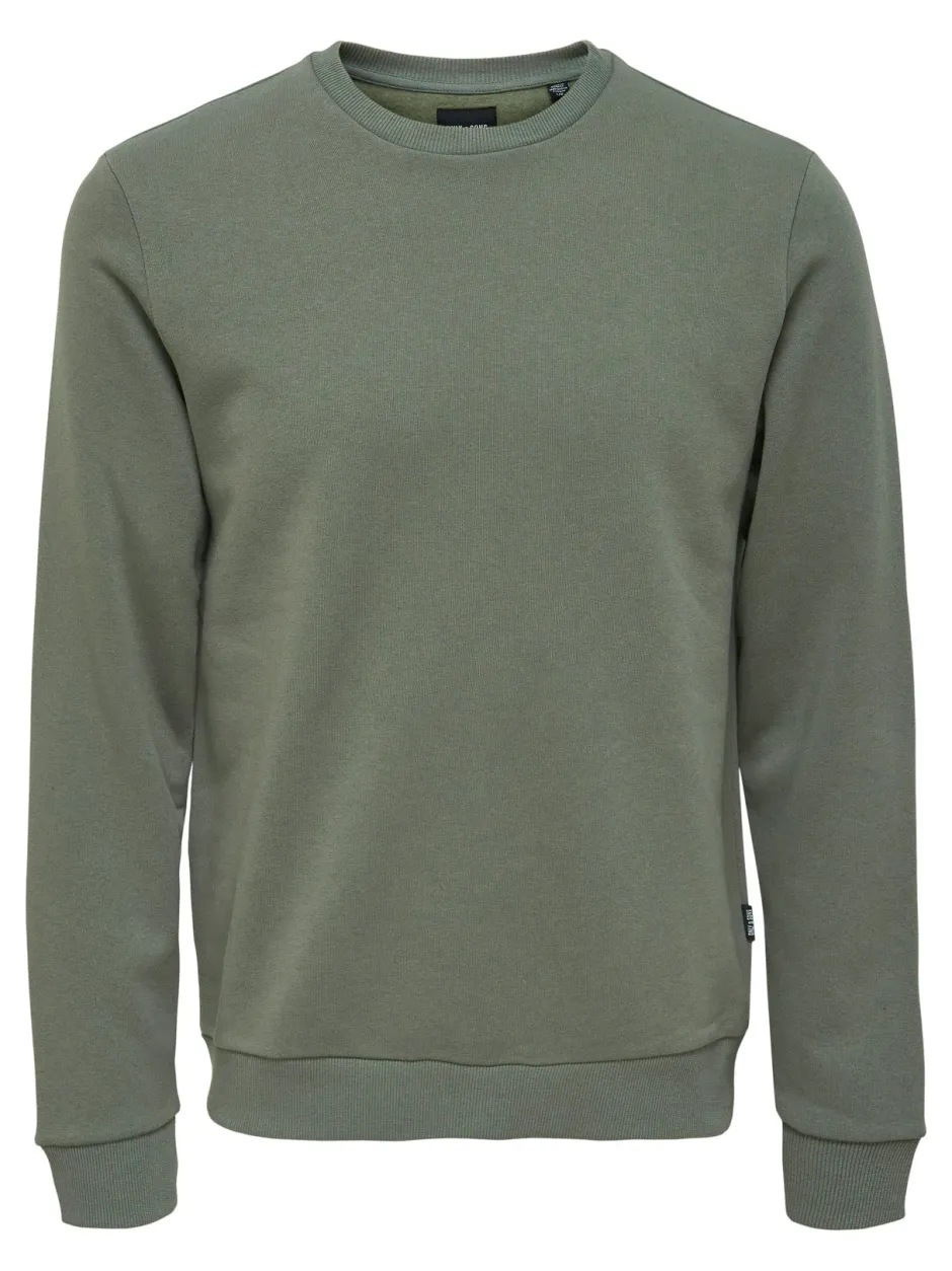 miesten collegepaita ONSCERES Crew Neck, vihreä>Only and Sons Hot