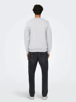 miesten collegepaita ONSCERES Crew Neck, vaaleanharmaa>Only and Sons Online