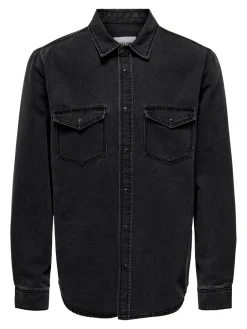 Miesten Farkkupaita, BANE DENIM SHIRT NOS>Only and Sons