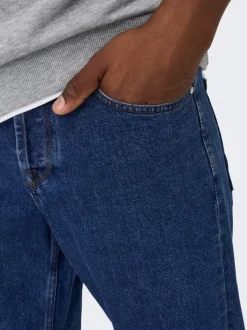 miesten farkut, EDGE BLUE 3813 STRAIGHT FIT Indigo><noscript><img width=