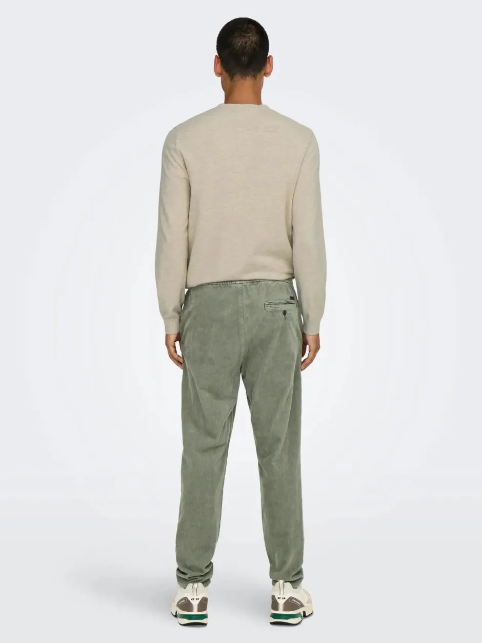 Miesten Housut, LINUS TAP CORDYROY PANT NOS>Only and Sons Hot