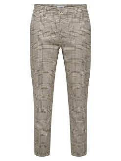 miesten housut, ONSMARK SLIM CHECK 020935PANT>Only and Sons New