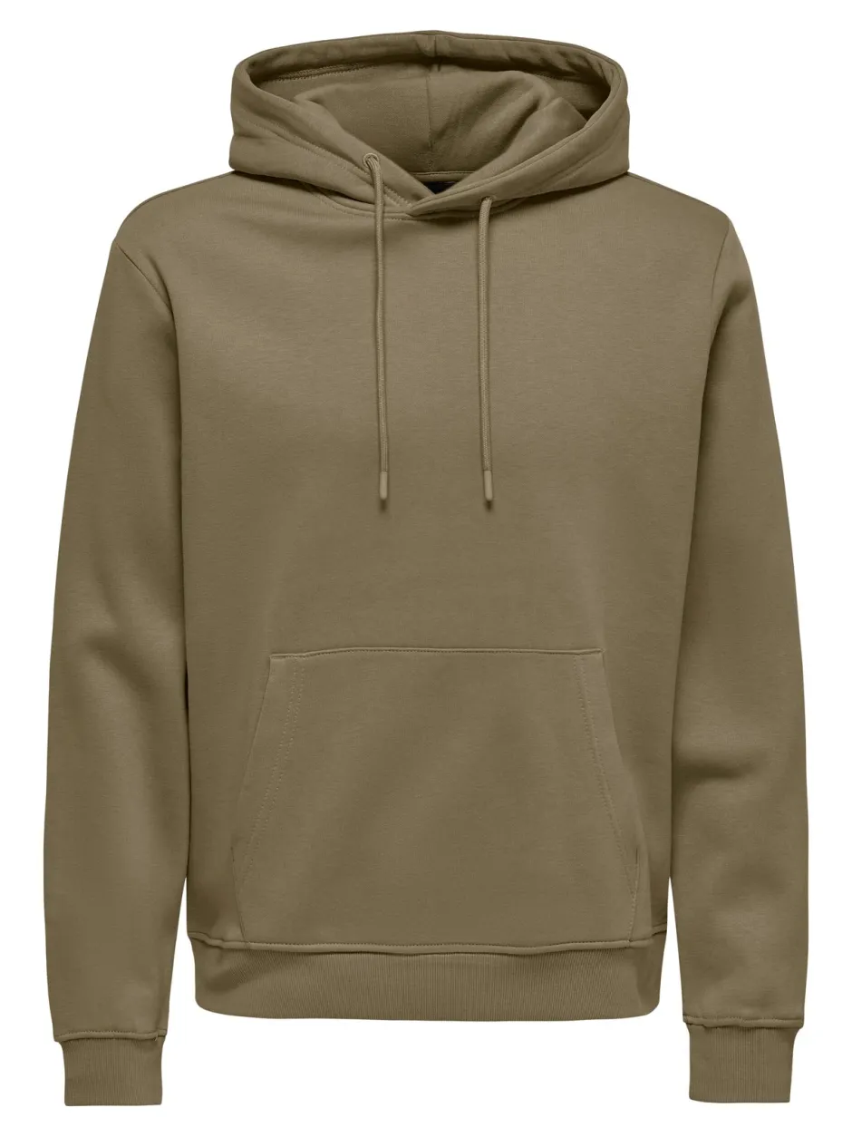 Miesten Huppari, ONSCONNOR REG SWEAT HOODIE NOS>Only and Sons Best