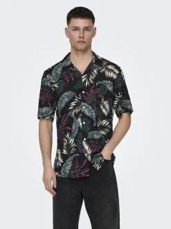 miesten kauluspaita, WAYNE LIFE VISCOSE SHIRT>Only and Sons Clearance