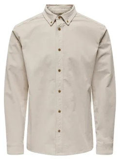miesten kauluspaita, MICHAEL REG CORD SHIRT>Only and Sons Online