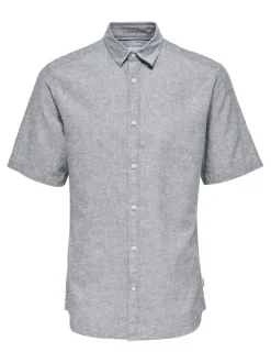 Miesten Kauluspaita ONSCAIDEN SS SOLID LINEN><noscript><img width=