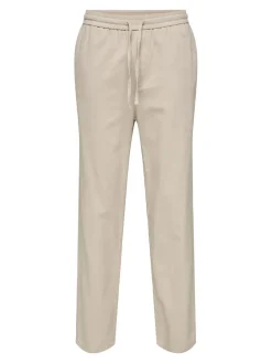 miesten kesähousut, SINUS LOOSE LIN PANT><noscript><img width=