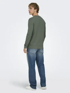 miesten neulepusero ONSBERRY REG 12 LS CREW KNIT FRML NOOS,><noscript><img width=