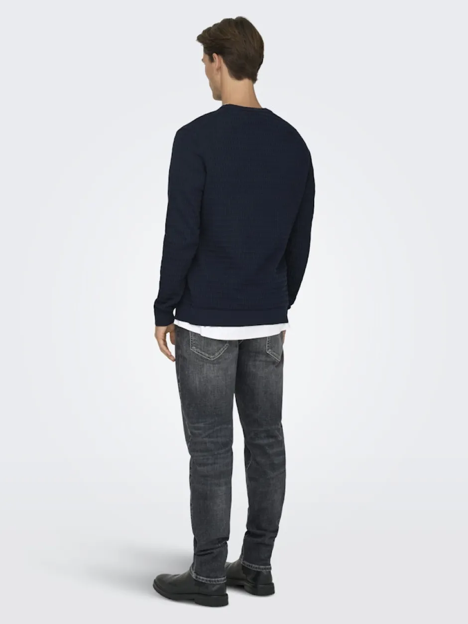 miesten neulepusero ONSBERRY REG 12 LS CREW KNIT FRML NOOS,>Only and Sons New