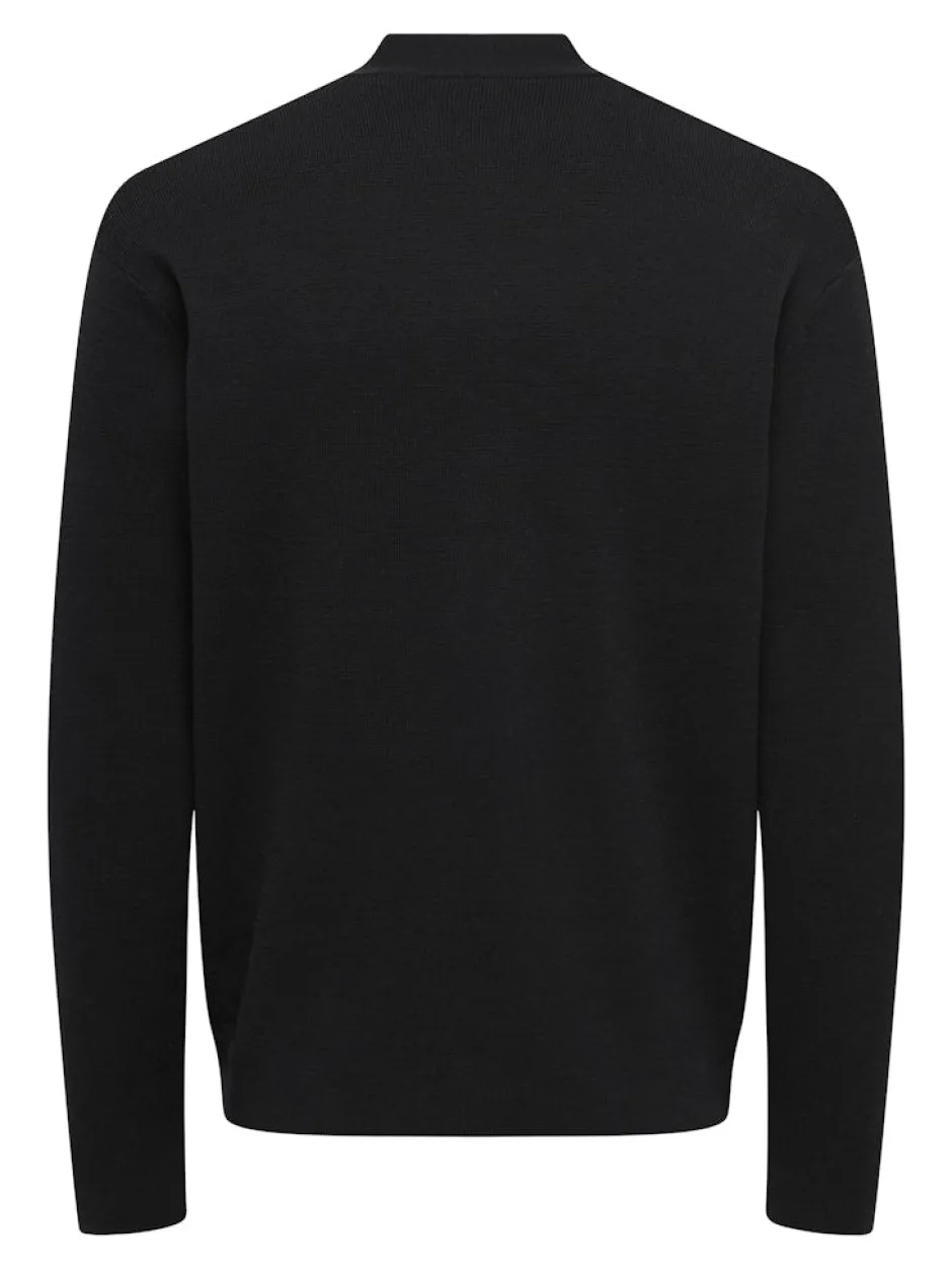 miesten neuletakki ONSTING LIFE REG LS CARDIGAN KNIT NOOS, musta>Only and Sons Discount