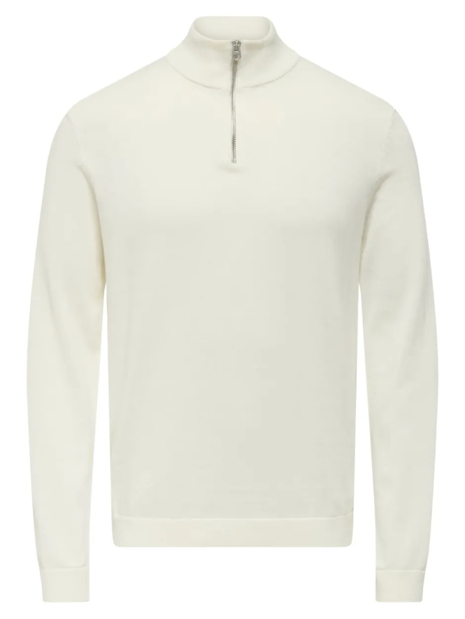 miesten neule, ALEX REG HALZ ZIP>Only and Sons Discount