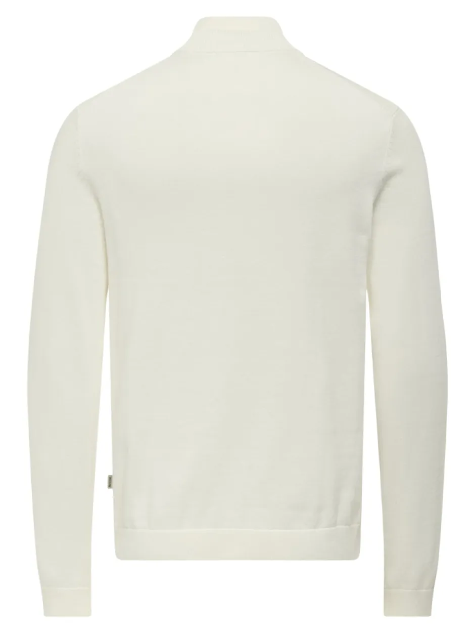 miesten neule, ALEX REG HALZ ZIP>Only and Sons Discount