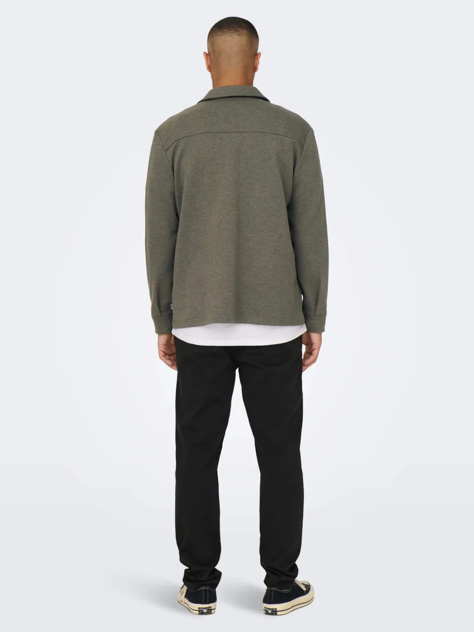 miesten paita, KODYL OVERSHIRT Armeijanvihreä>Only and Sons New