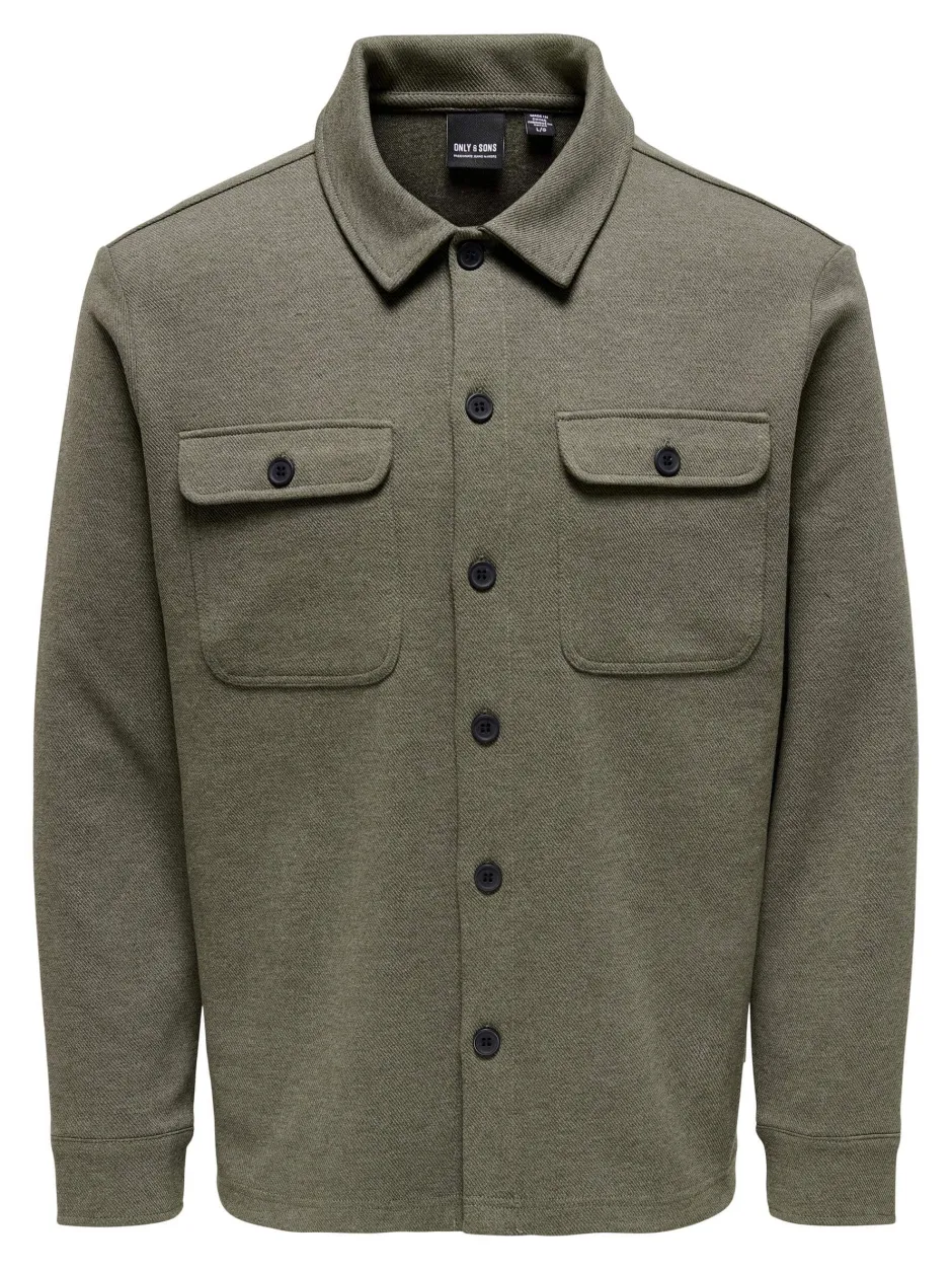 miesten paita, KODYL OVERSHIRT Armeijanvihreä>Only and Sons New