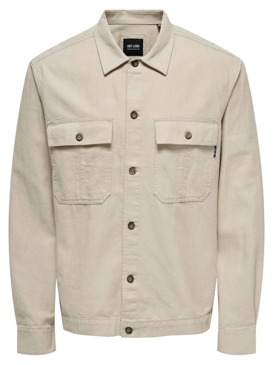 Miesten Pellava Paitatakki, Kenneth Overshirt>Only and Sons Best
