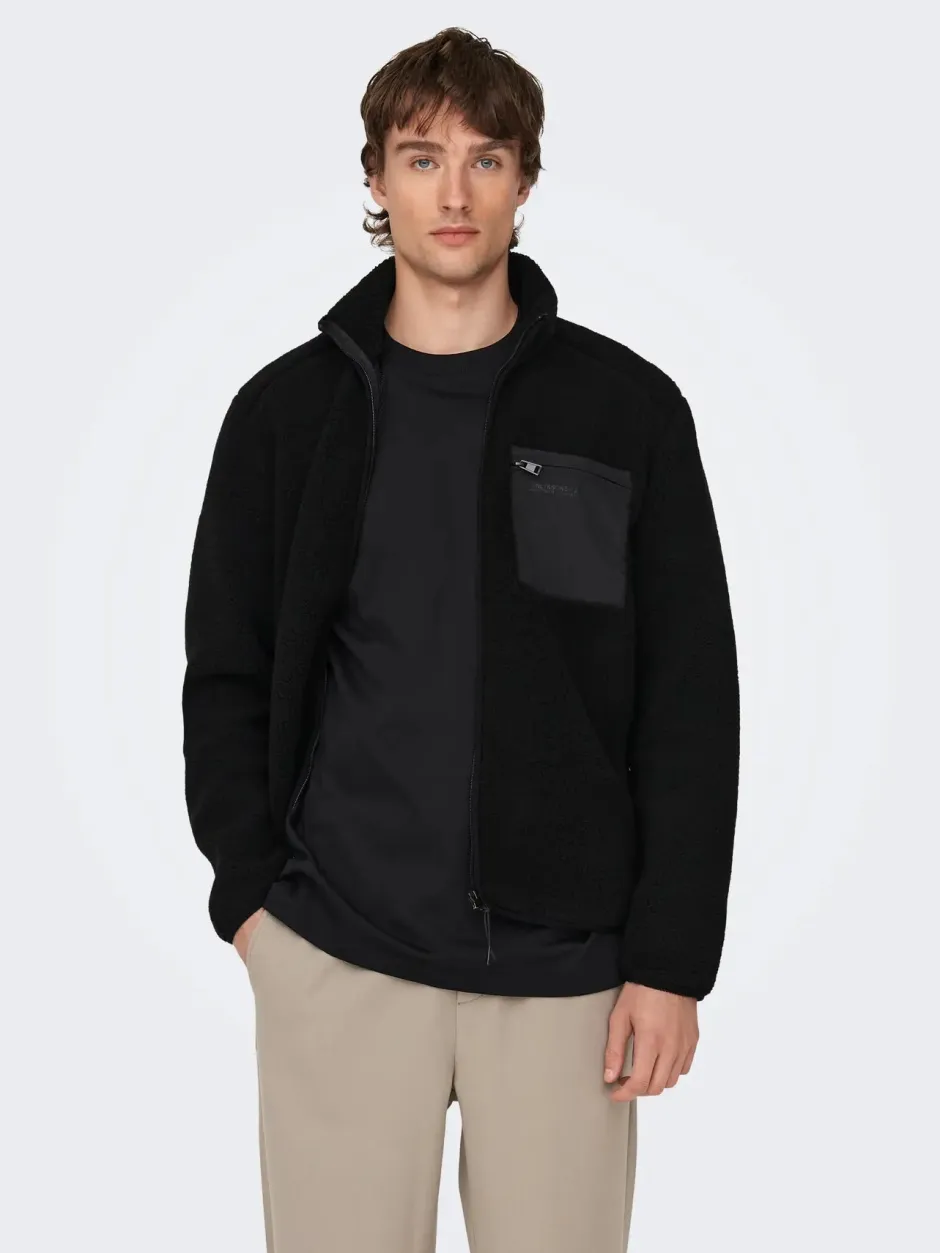 Miesten Teddytakki, DALLAS SHERPA JACKET>Only and Sons Online