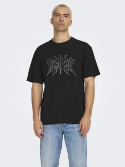 miesten t-paita, RHINESTONE RLX SS TEE>Only and Sons Online