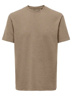 miesten t-paita, K KIAN REG SEERSUCKER SS TEE>Only and Sons Online