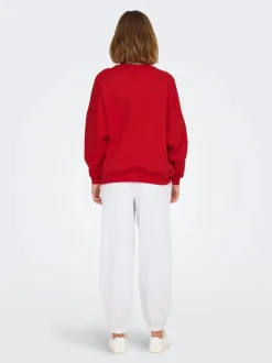 Naisten Collegepusero, ONLDEBORAH L/S CLUB O-NECK>Only Hot