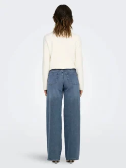 Naisten Farkut, ONLMADISON BLUSH HW WIDE DNM TAI853 NOOS Indigo>Only Discount