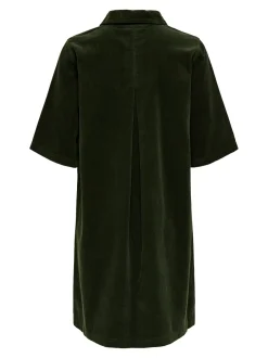 naisten mekko, ONLGRY-NESSA S/S CORD DRESS Armeijanvihreä><noscript><img width=