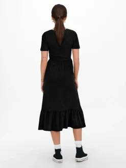 naisten mekko, ONLMAY LIFE S/S PEPLUM CALF DRESS JRS>Only Discount