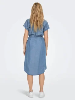 naisten mekko, ONLPEMA HANNOVER SS DNM SH DRESS QYTNOOS Indigo><noscript><img width=