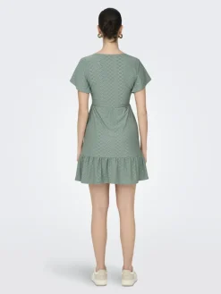 naisten mekko, ONLSANDRA S/S V-NECK DRESS>Only Sale