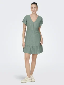 naisten mekko, ONLSANDRA S/S V-NECK DRESS><noscript><img width=