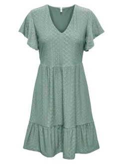 naisten mekko, ONLSANDRA S/S V-NECK DRESS><noscript><img width=