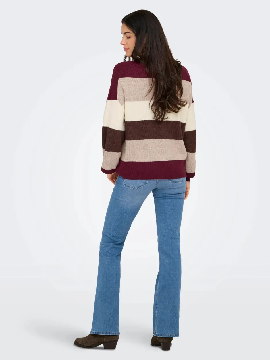 naisten neuleet, ONLATIA LS STRIPE PULLOVER>Only New