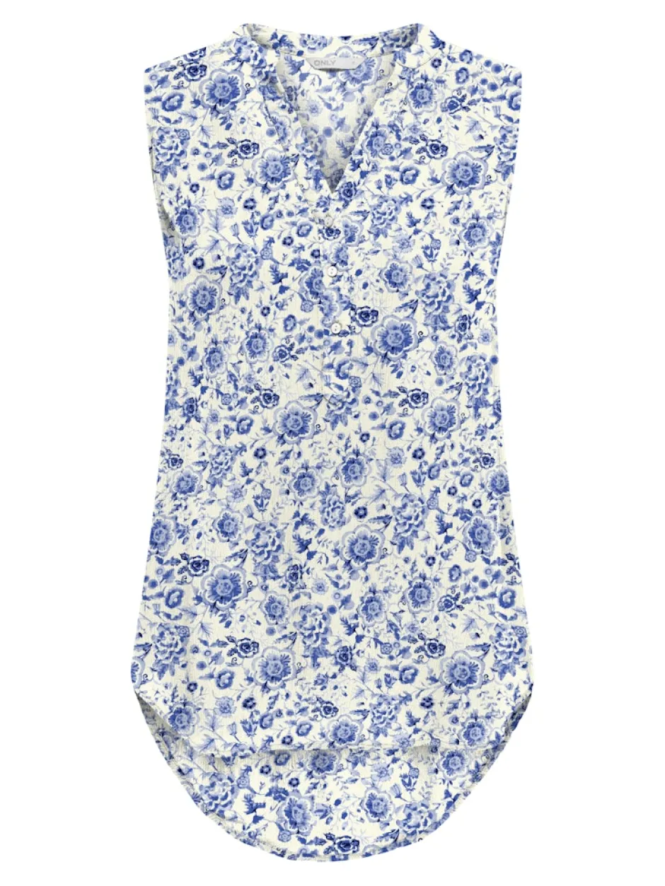 naisten toppi, ONLJETTE AOP LIFE S/L TOP WVN>Only Outlet