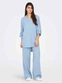 naisten tunika, ONLCARO 3/4 LINEN BL TUNIC CC PNT>Only